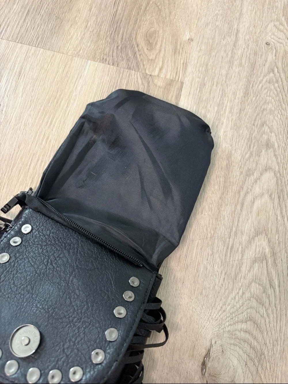 💀 Rockstar Rebel Black Fringe Skull Crossbody Bag Excellent Condition! Festival
